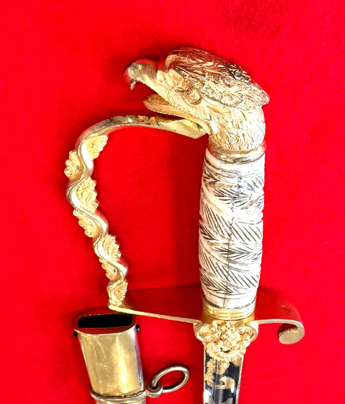 US Pre-Civil War Eagle Head Officer Sword - View 8