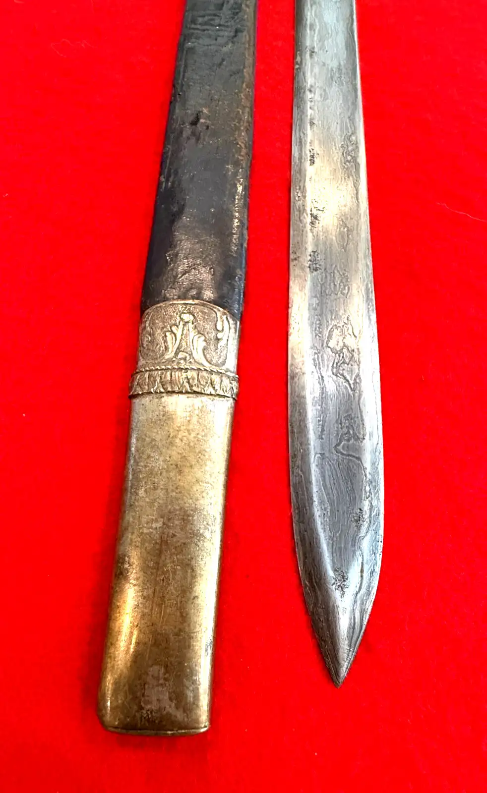 German 19th Century Damascus Hunting Sword - View 5