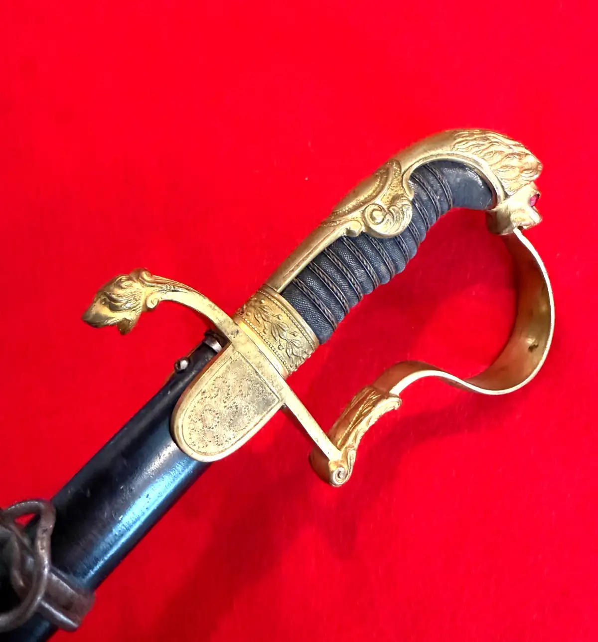 German WKC Solingen Lion Head Officer Sword - View 15