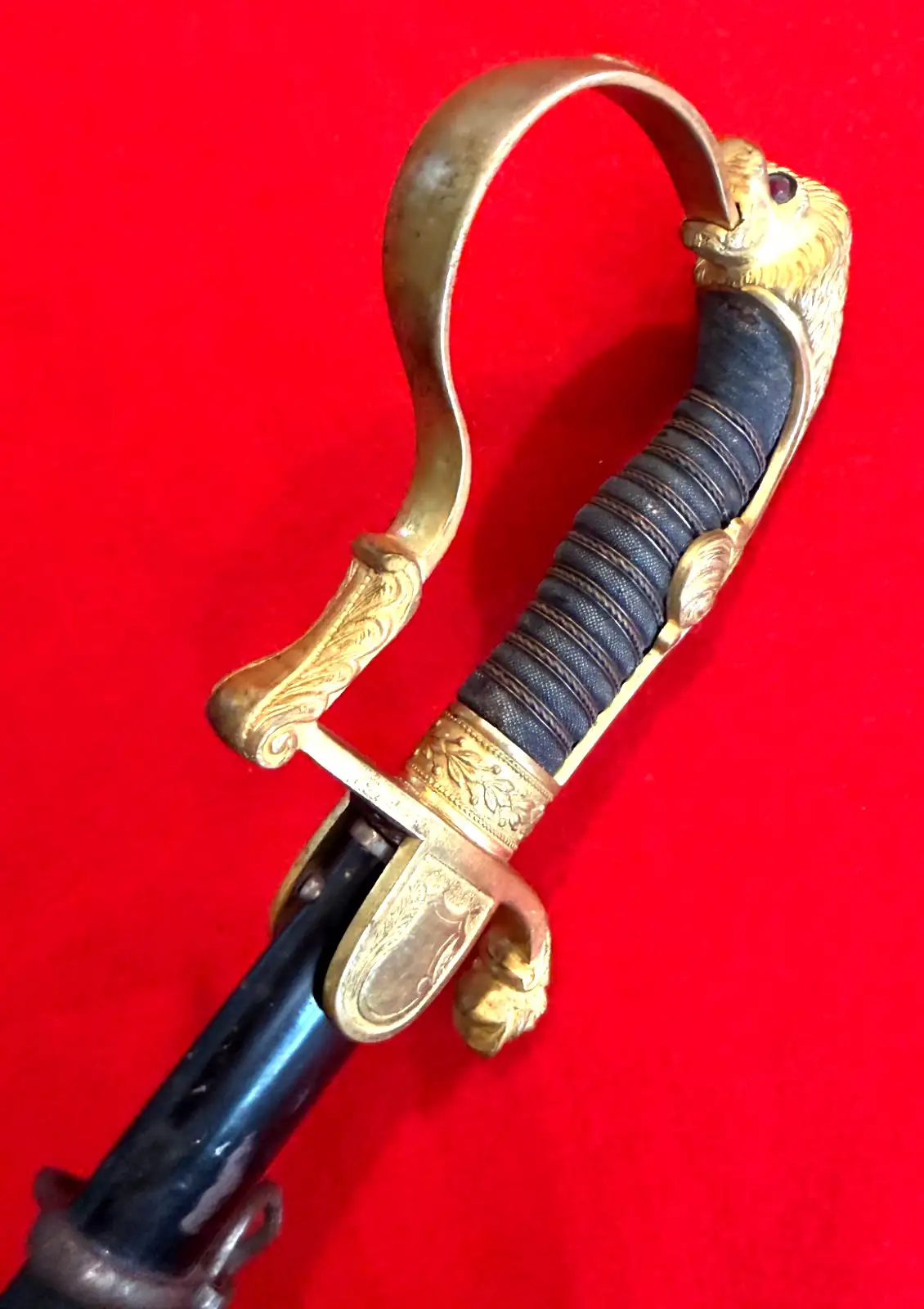 German WKC Solingen Lion Head Officer Sword - View 17