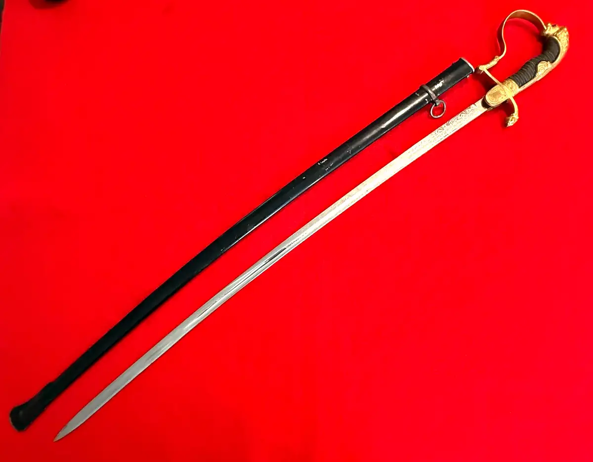 German WKC Solingen Lion Head Officer Sword - View 3