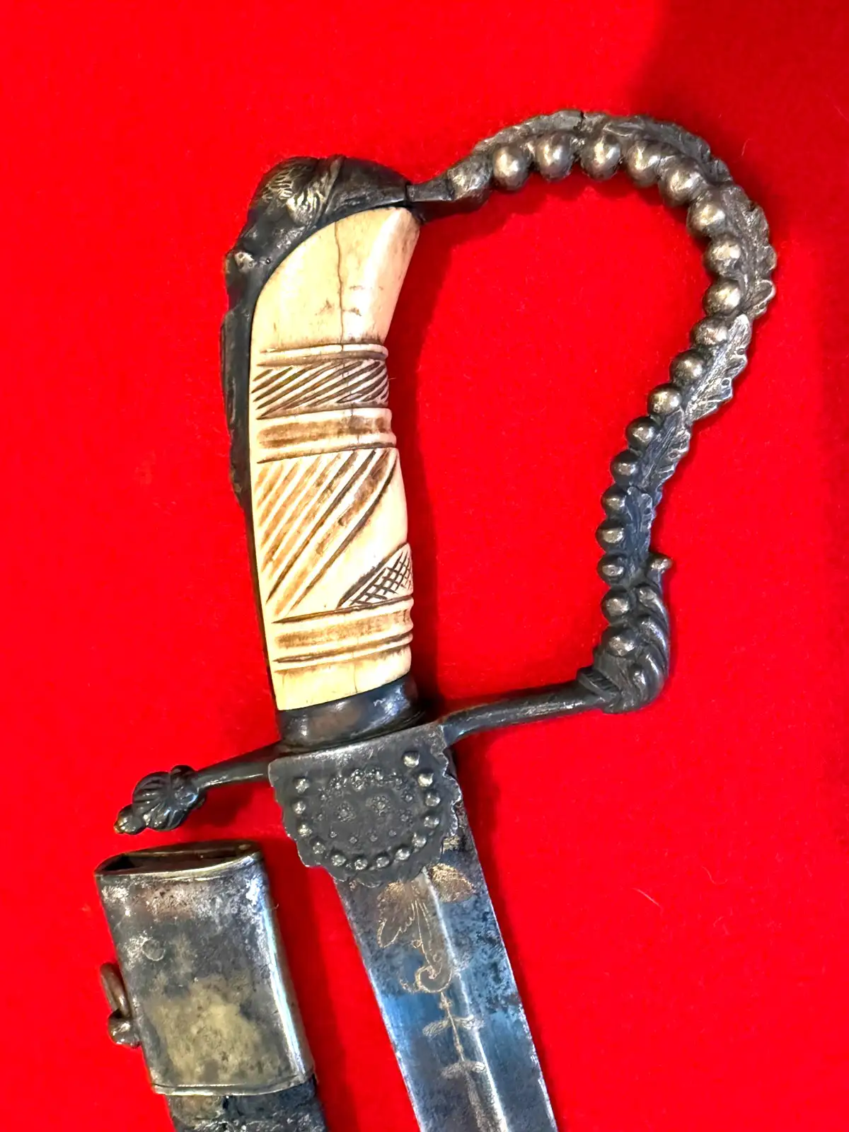 US 1830s Blued and Gilt Militia Officer Sword - View 12