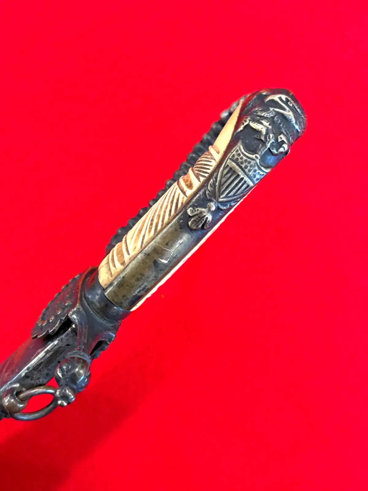 US 1830s Blued and Gilt Militia Officer Sword - View 15