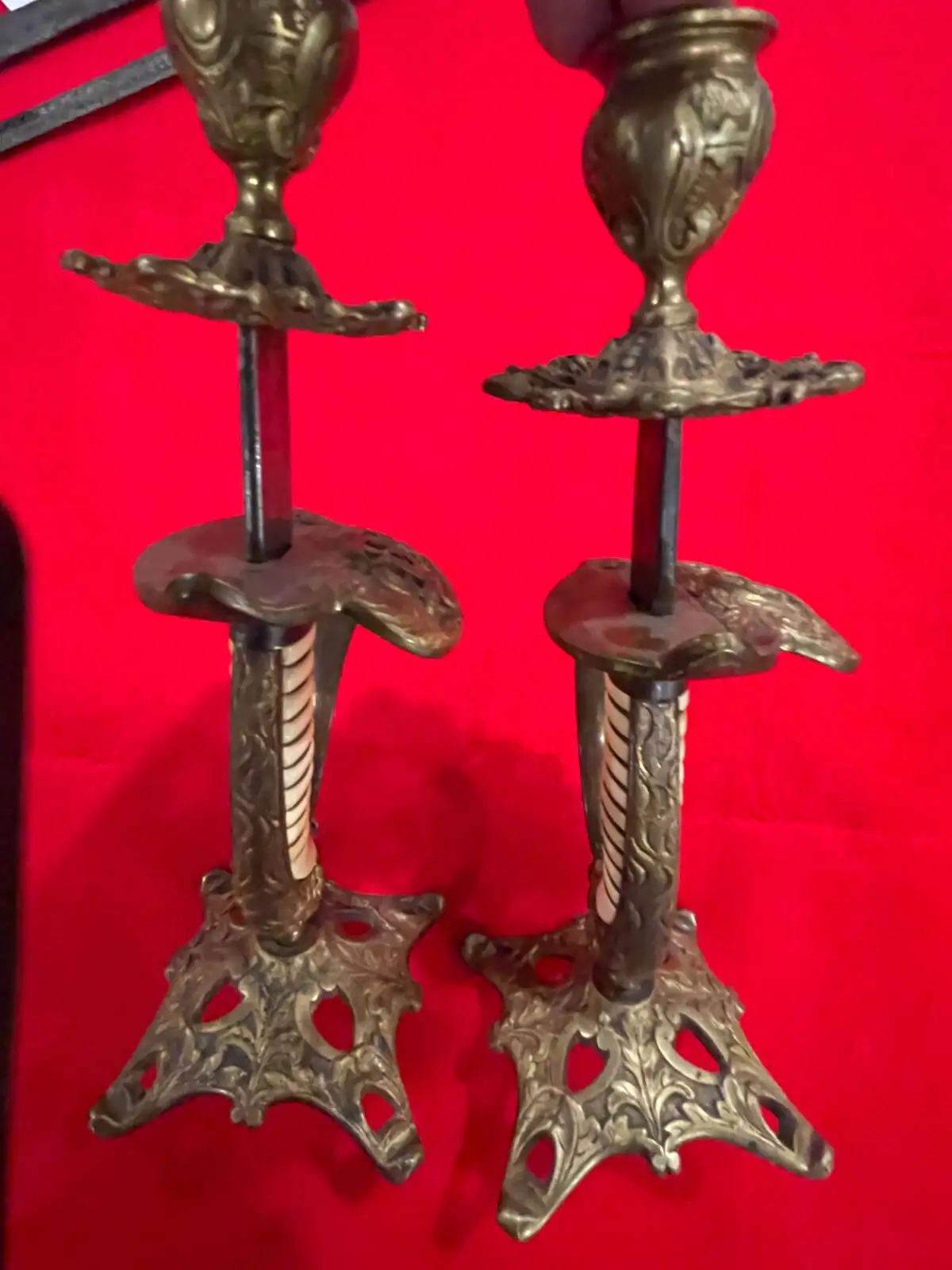 German Imperial Navy Lion Head Sword Candle Holders - View 7