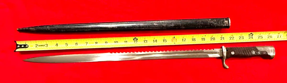 German WW1 M1898 Sawback Pioneer Bayonet alternate view