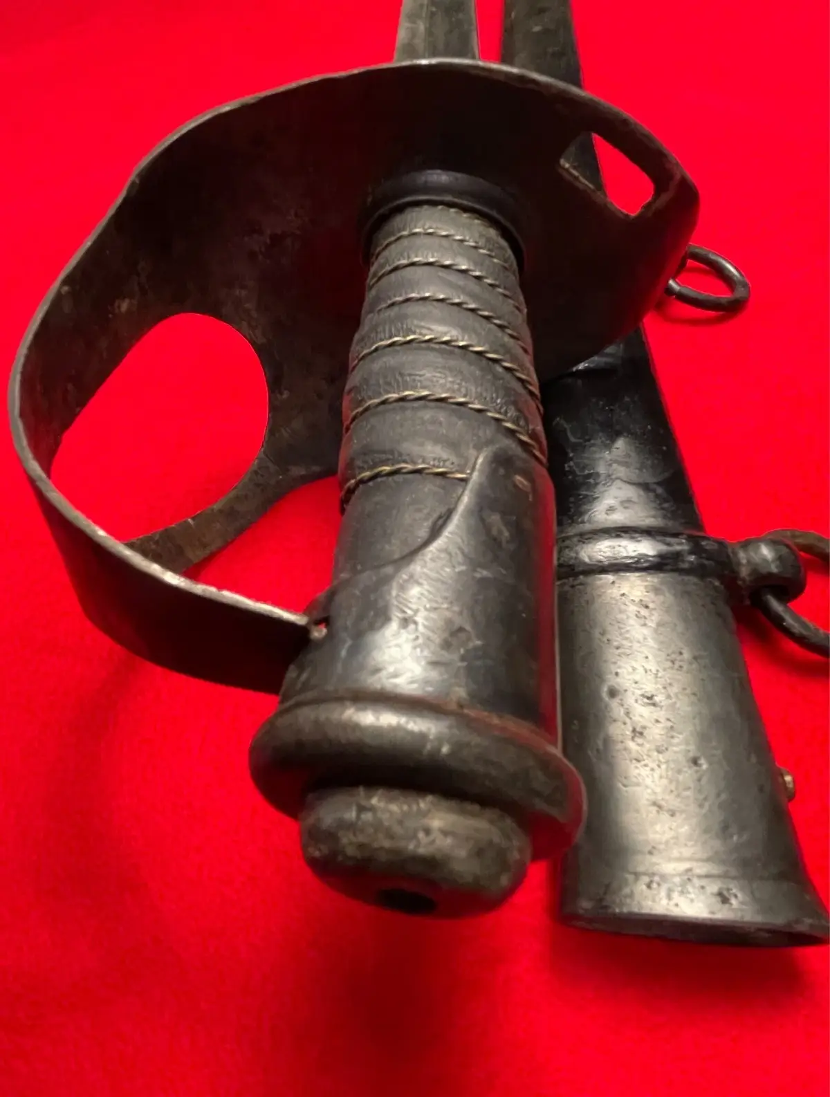RARE ANTIQUE GERMAN HEAVY CAVALRY SWORD S & K - 15