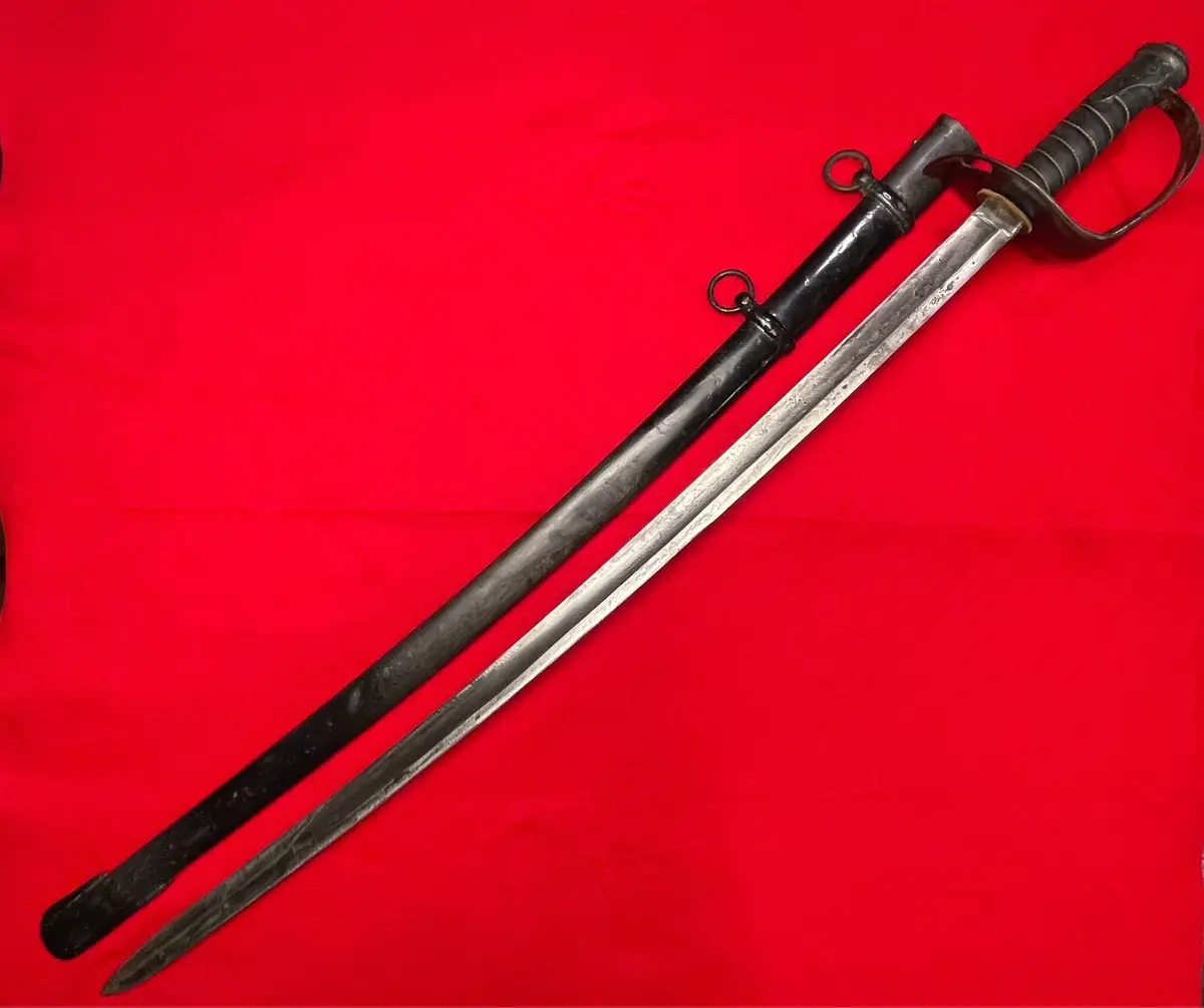 RARE ANTIQUE GERMAN HEAVY CAVALRY SWORD S & K - 3