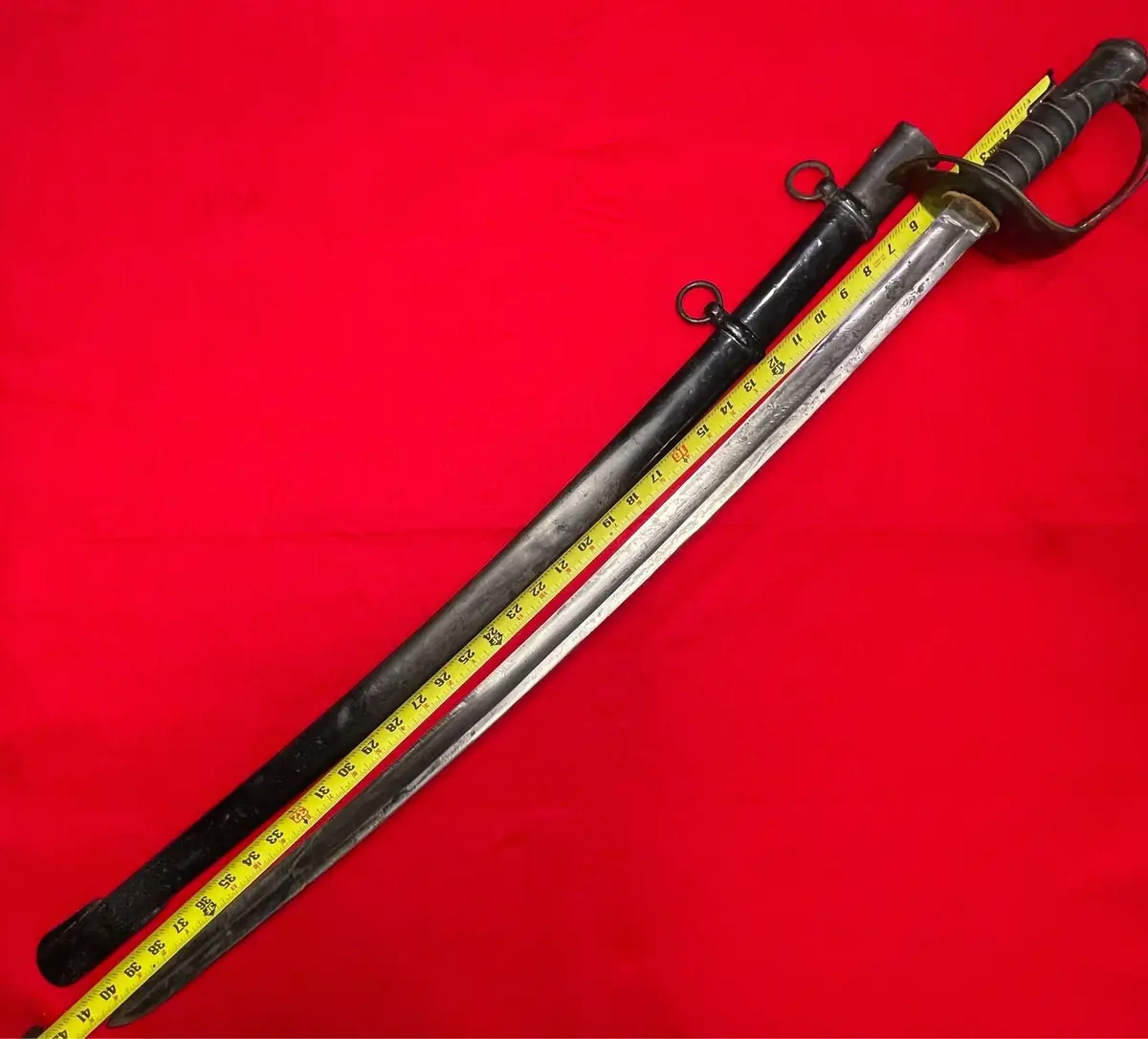 RARE ANTIQUE GERMAN HEAVY CAVALRY SWORD S & K - 4