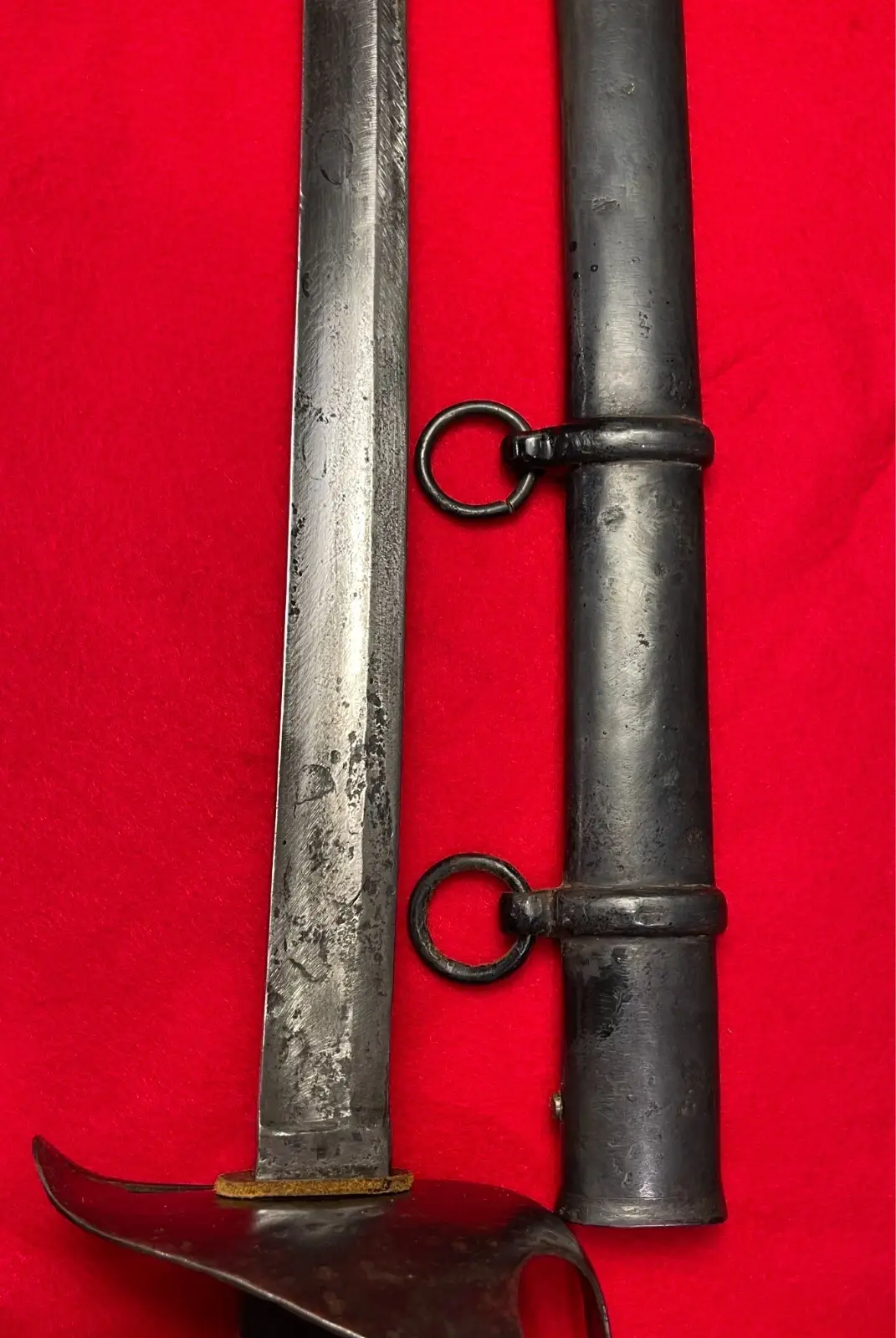 RARE ANTIQUE GERMAN HEAVY CAVALRY SWORD S & K - 9