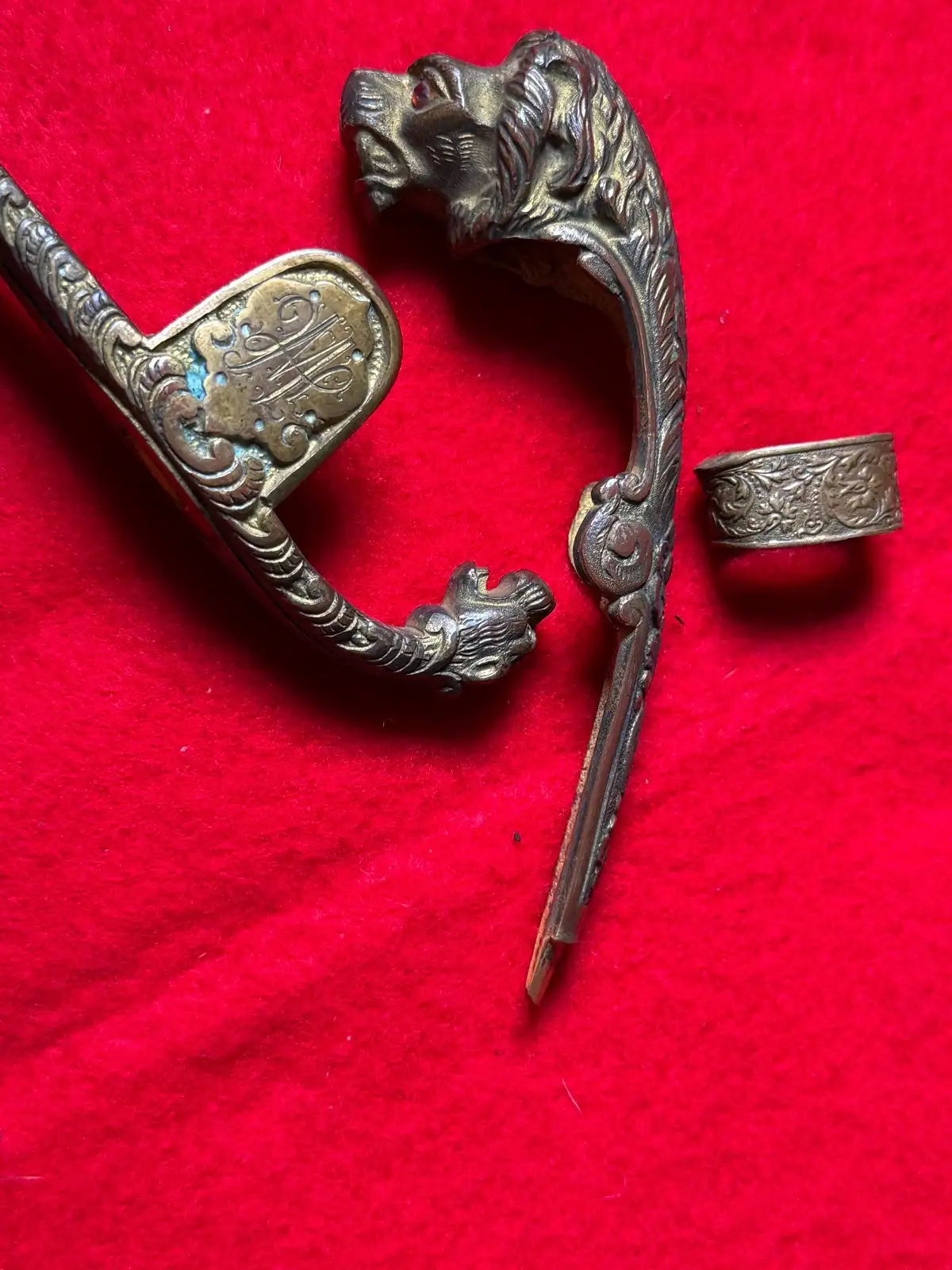 German WW1 WW2 Cavalry Saber Hilt Parts - View 4