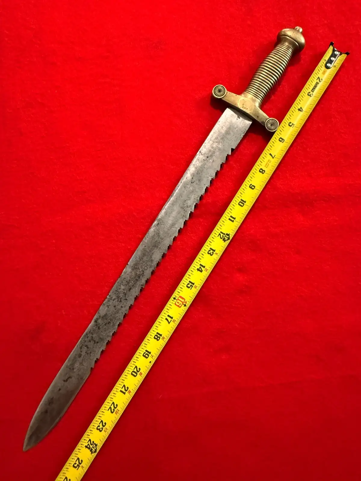 German Swiss 19th Century Sawback Short Sword alternate view