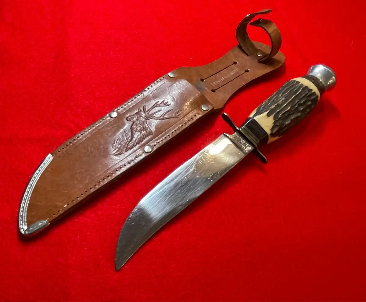 German Solingen 1960s Stag Hunting Knife alternate view