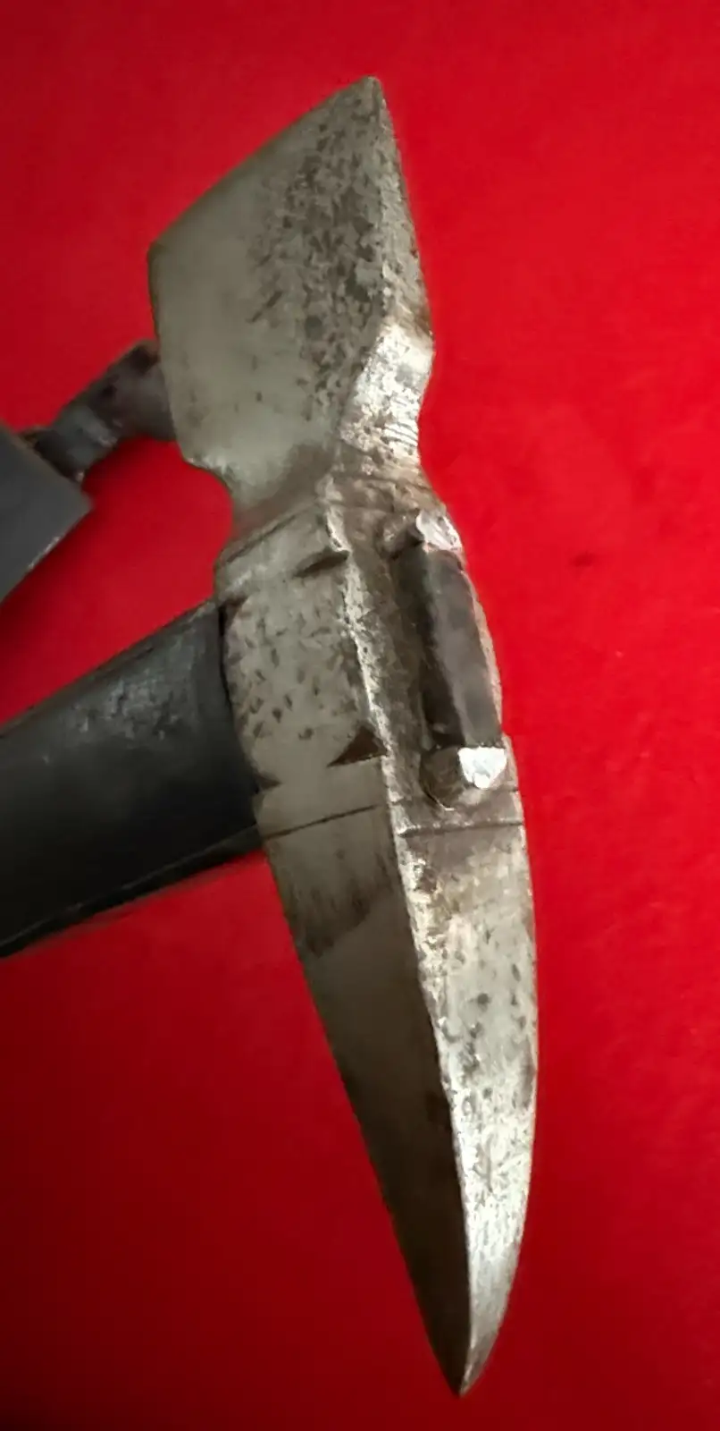 German WWII Fireman Dress Axe with Hanger and Frog - View 5