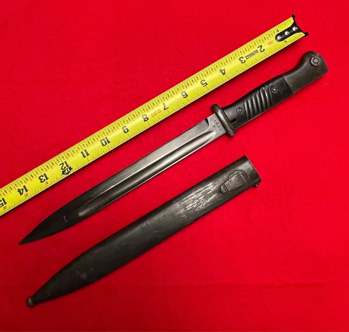 German WWII Mauser K98 Bayonet by F. Horster 1939 alternate view