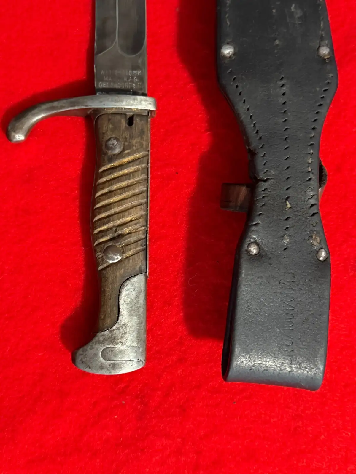 German WWI Mauser Bayonet for Turkey with Frog - View 16