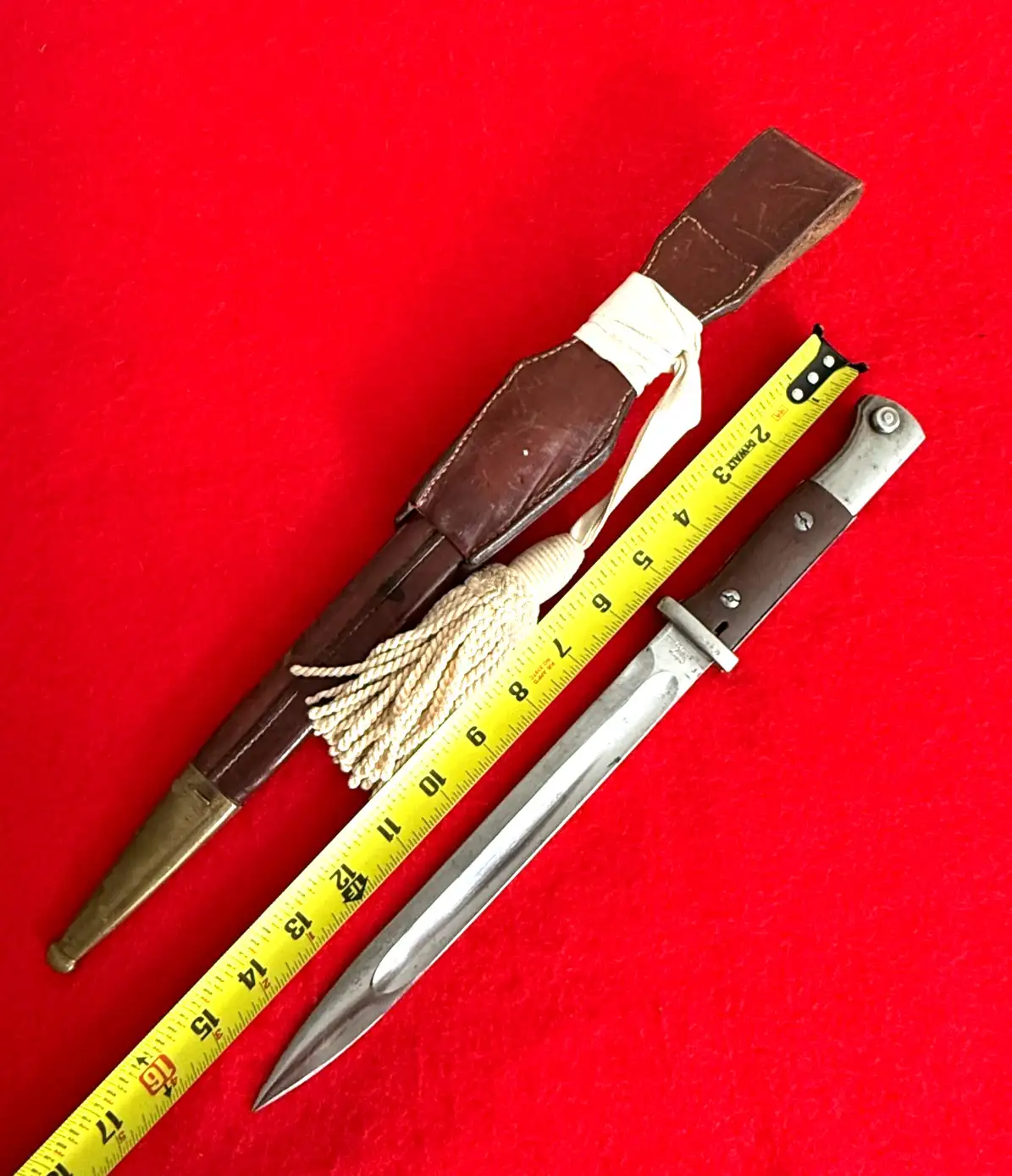 German WWI Erfurt 1915 M1884/98 Bayonet with Knot - View 3