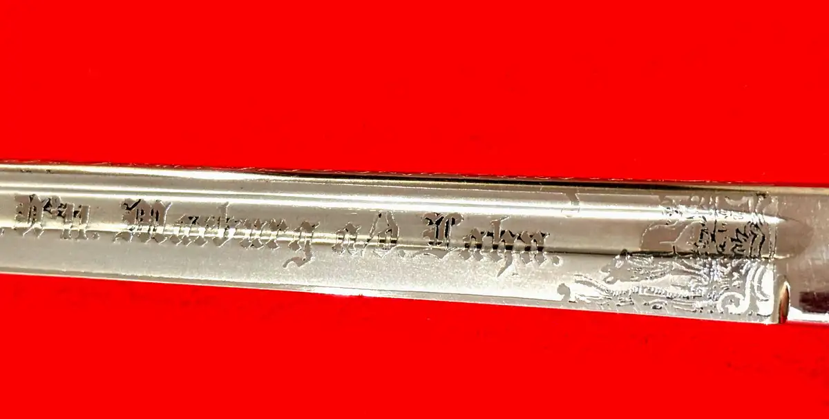 German WWI M1898 Bayonet with Engraved Blade - View 12
