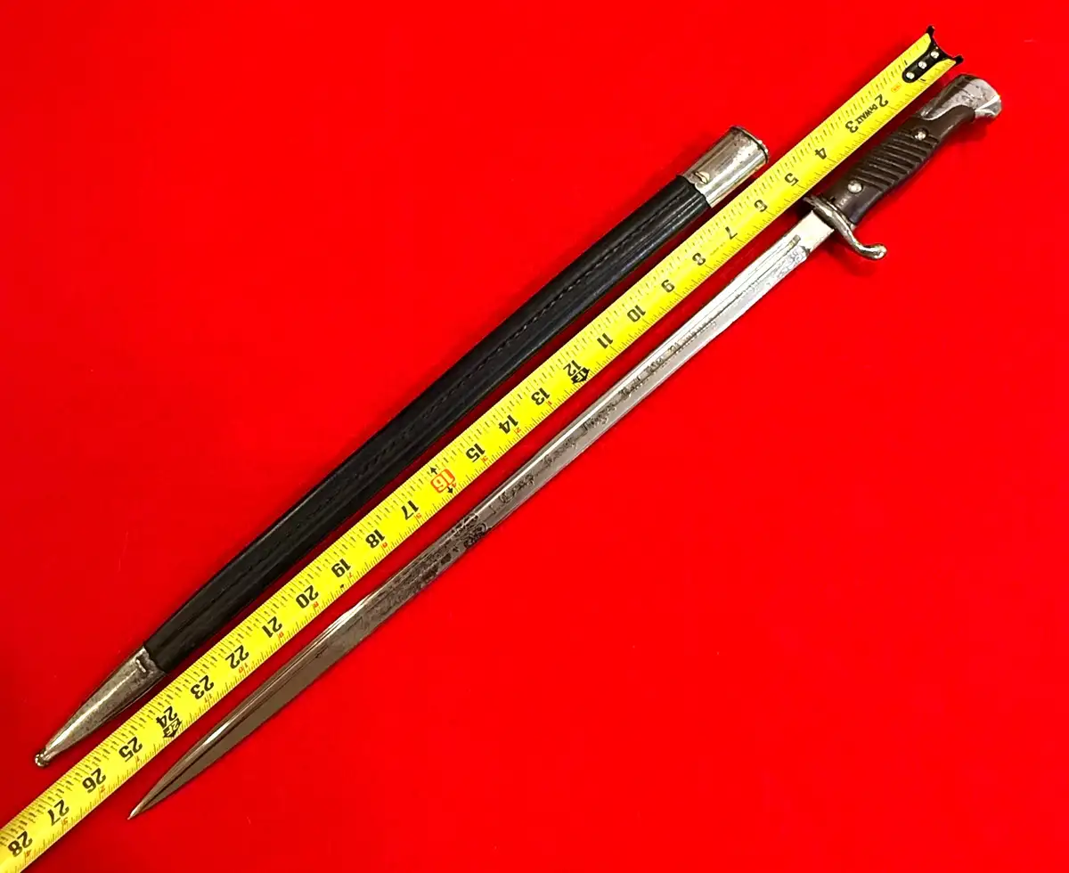 German WWI M1898 Bayonet with Engraved Blade - View 3