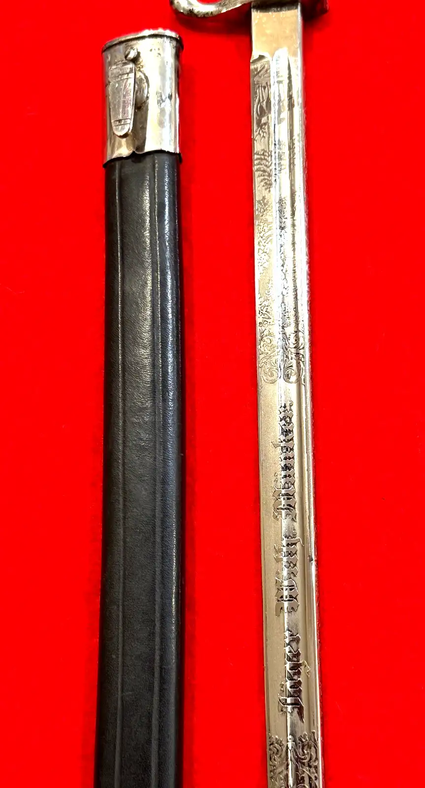 German WWI M1898 Bayonet with Engraved Blade - View 5
