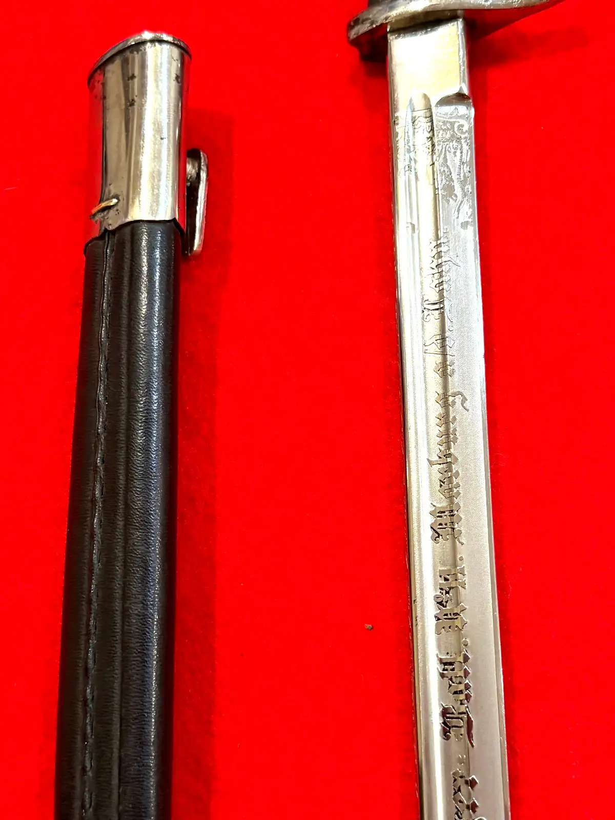 German WWI M1898 Bayonet with Engraved Blade - View 8