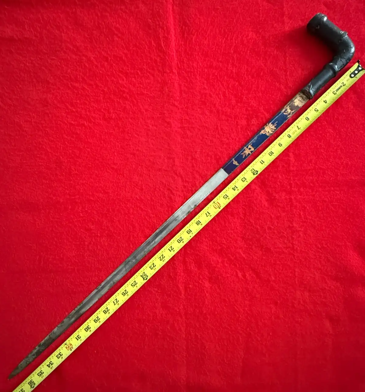 German 19th Century Gold Etched Straight Sword alternate view