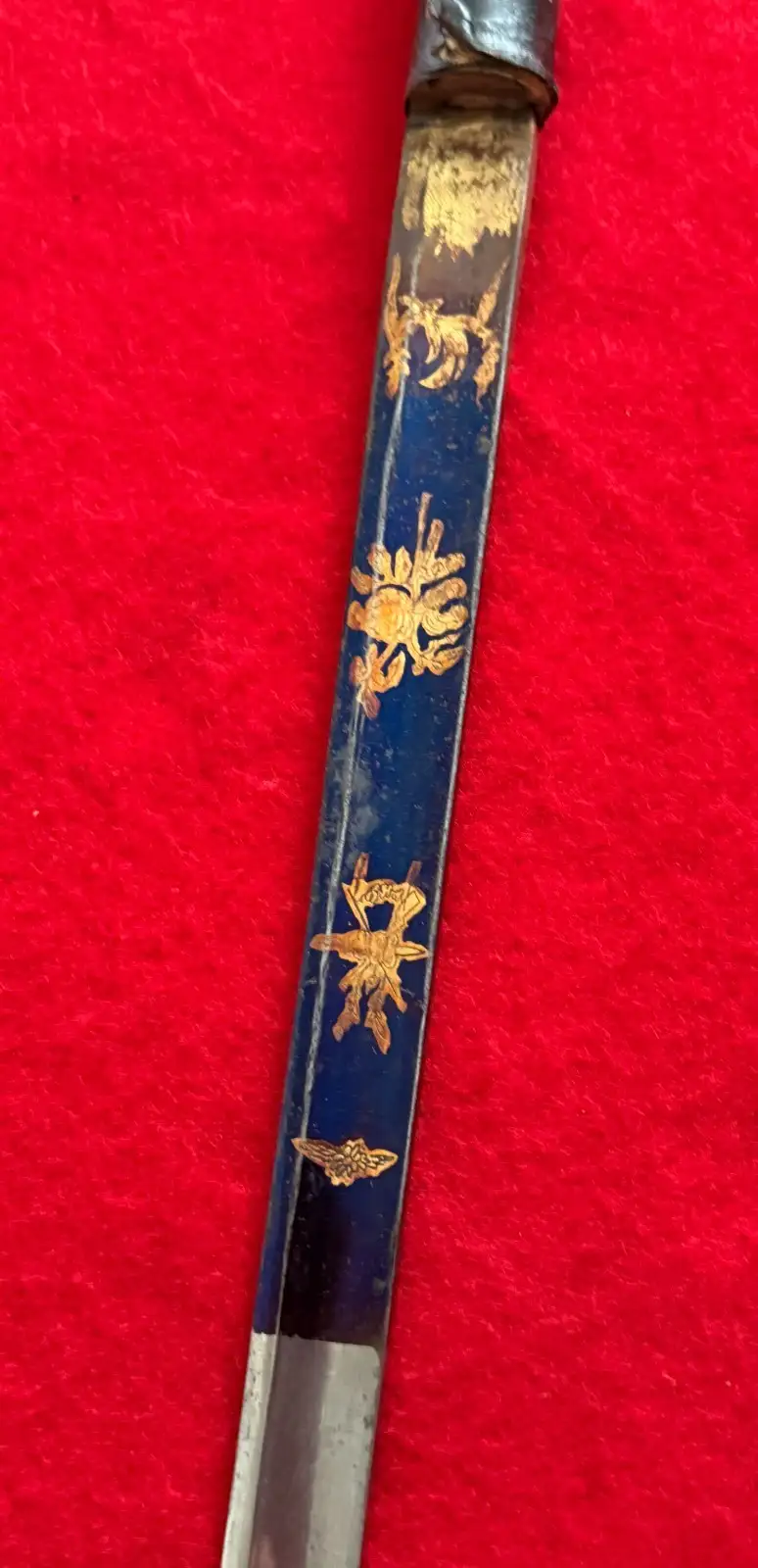 German 19th Century Gold Etched Straight Sword - View 5