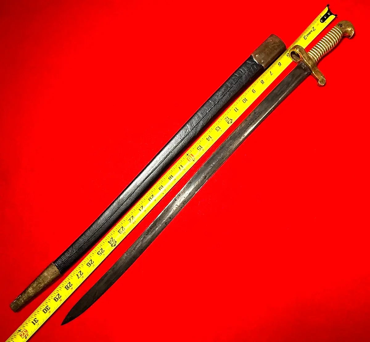 Rare Antique US Civil War Bayonet Short Sword - 2