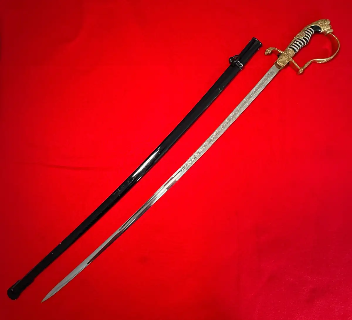 German Imperial Lion Head Sword by Holler - View 3