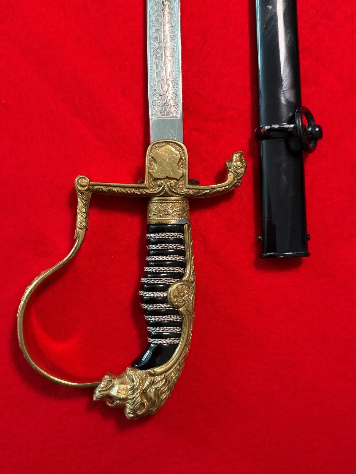 German Imperial Lion Head Sword by Holler - View 8