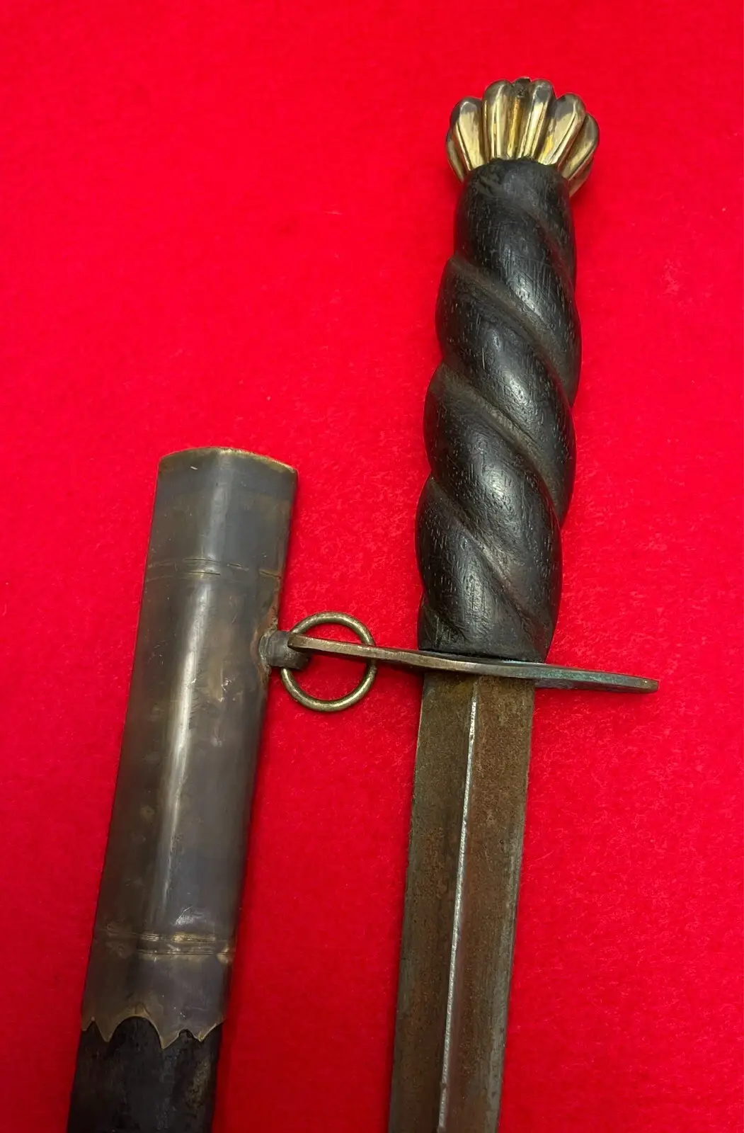 Antique American Revolution Large Naval Dagger (1700s) - 12