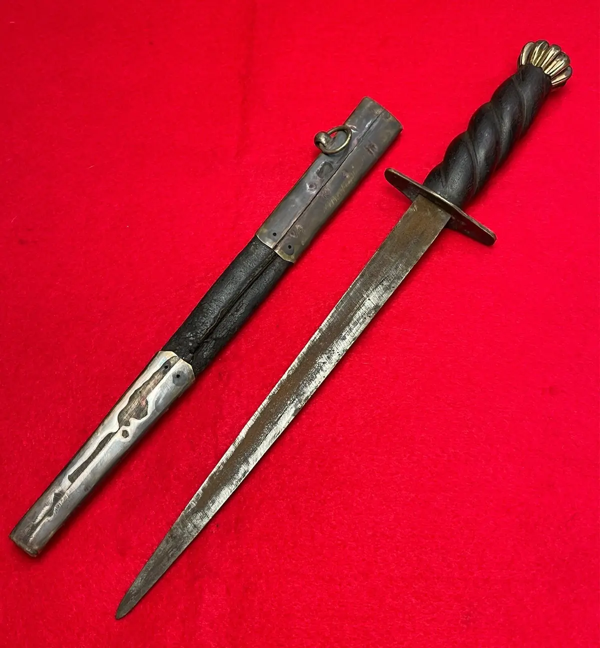 Antique American Revolution Large Naval Dagger (1700s) - 3