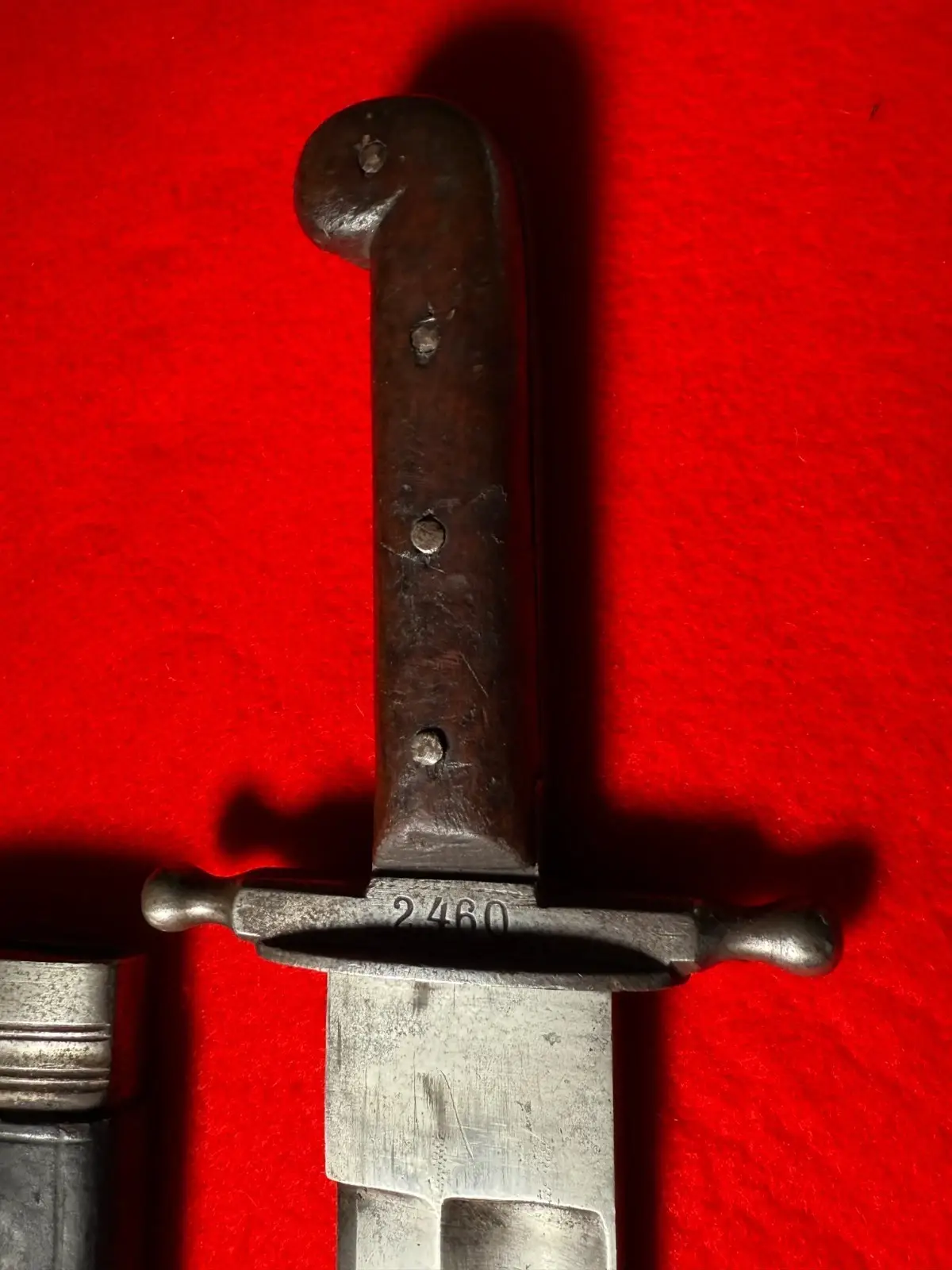 Original Antique Austrian WW1 Short Sword Large Knife with Scabbard - 10