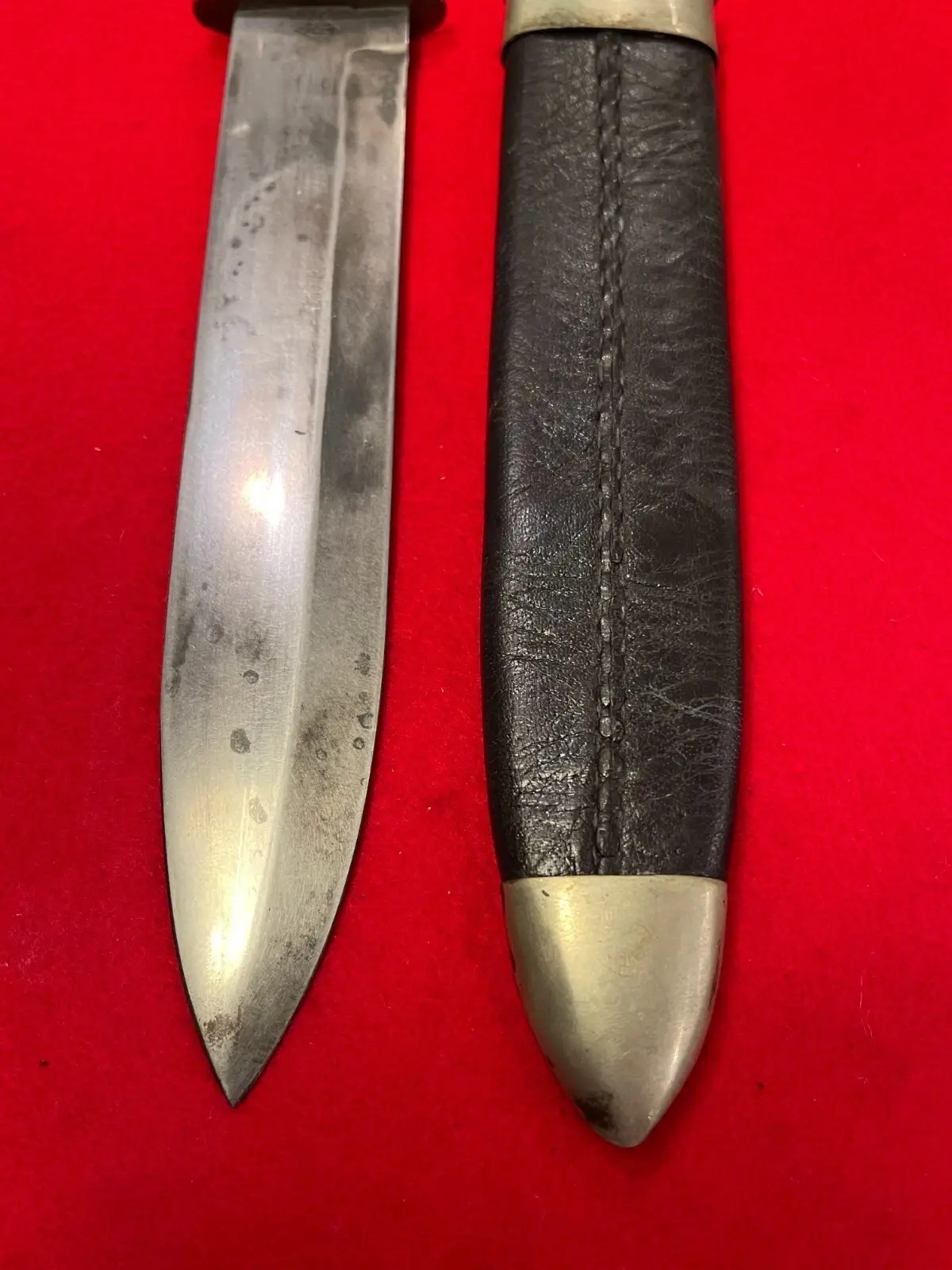 RARE Combat Knife & Scabbard by HB & H NORFOLK SHEFFIELD - 5
