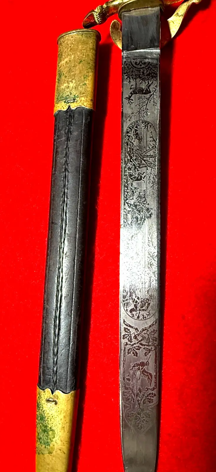 German Imperial Etched Forestry Cutlass - View 8