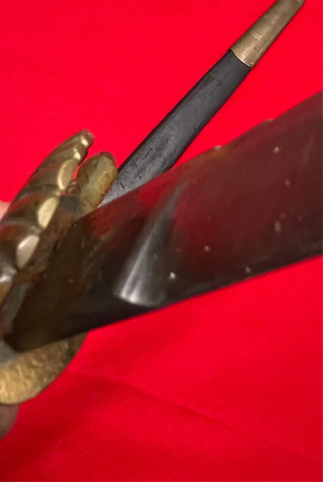 RARE Antique European Short Sword hunting Dagger Knife Saw - 7