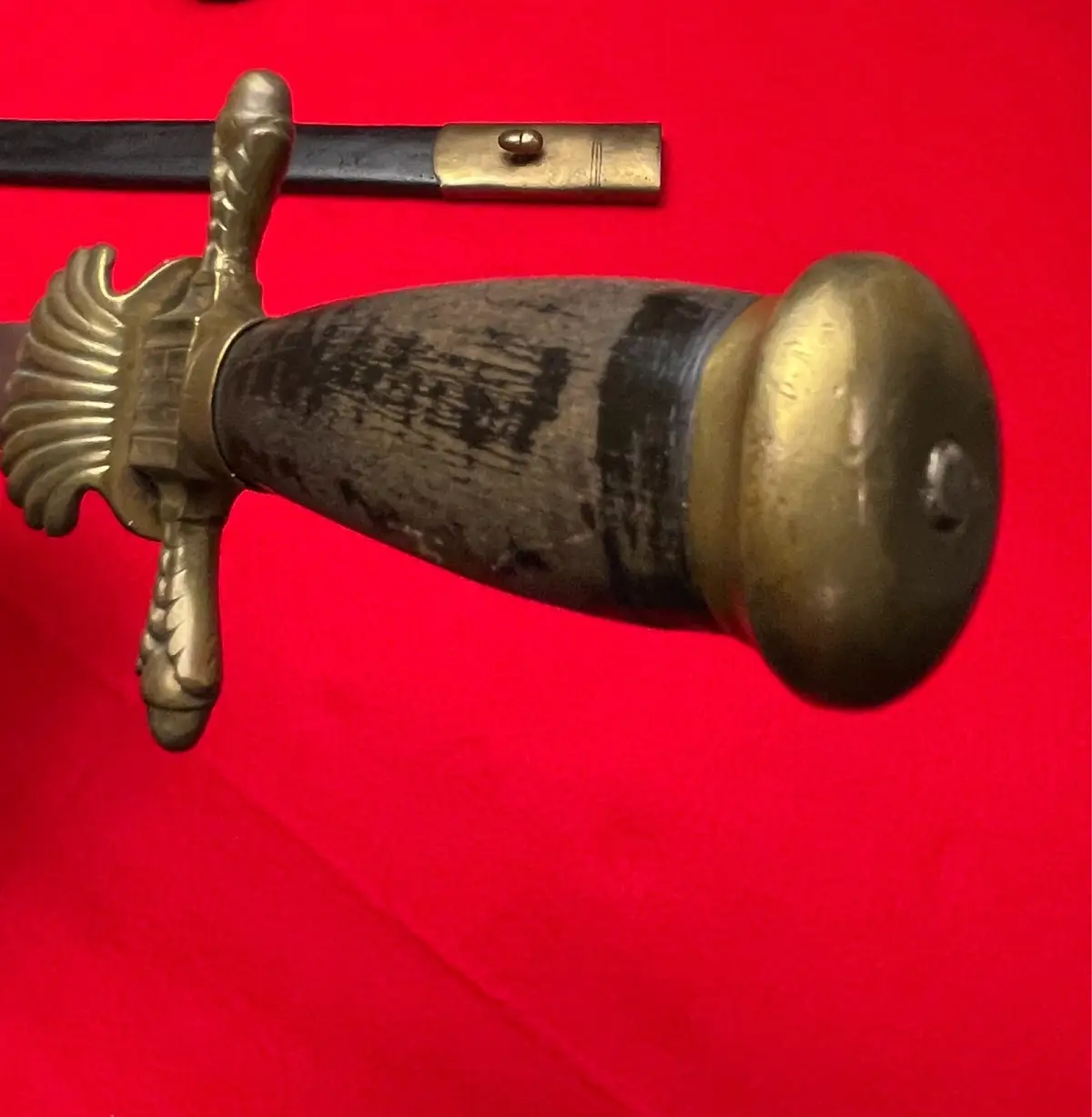 RARE Antique European Short Sword hunting Dagger Knife Saw - 9