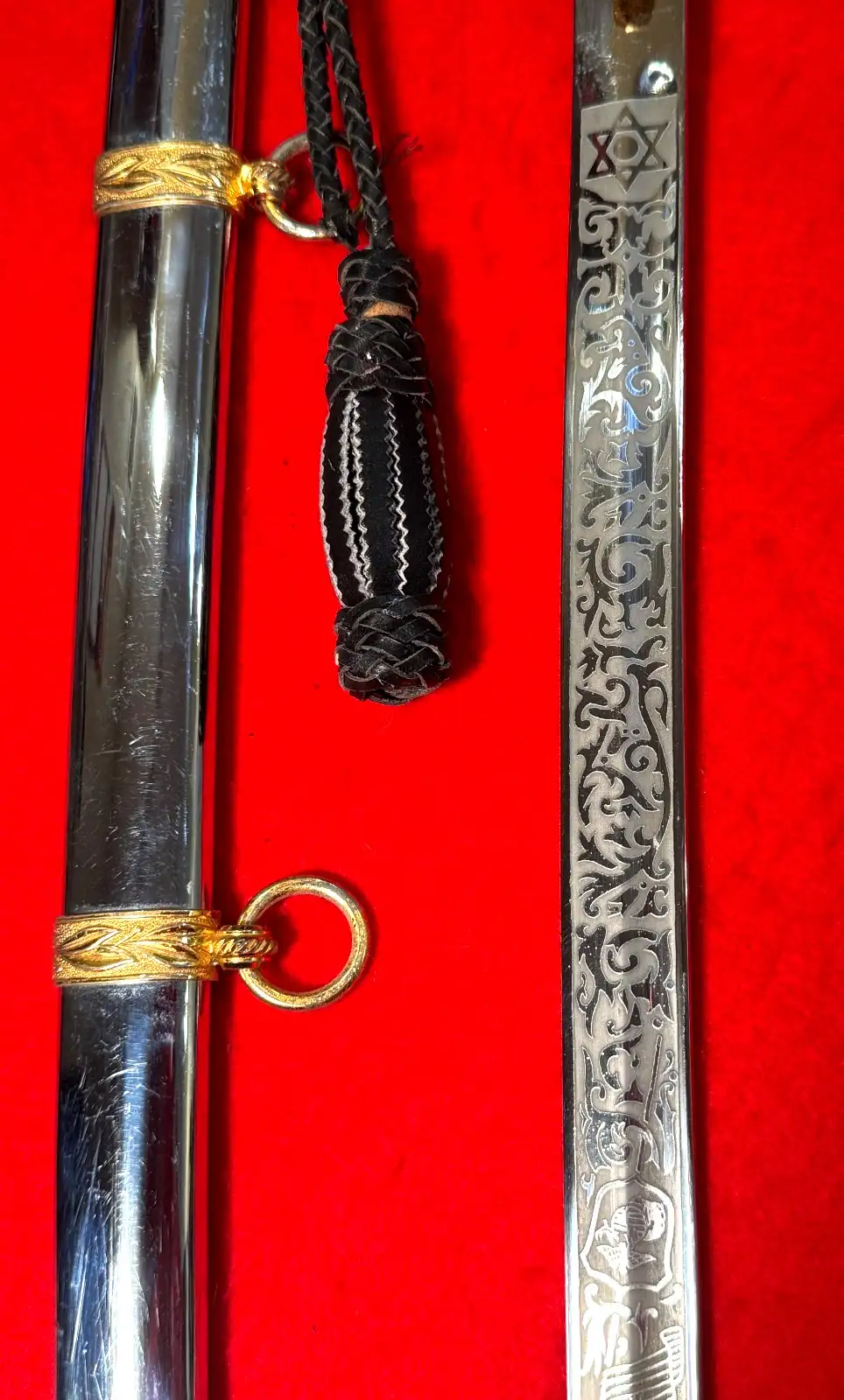 USMC Mid-20th Century Officer Sword with Knot - View 4