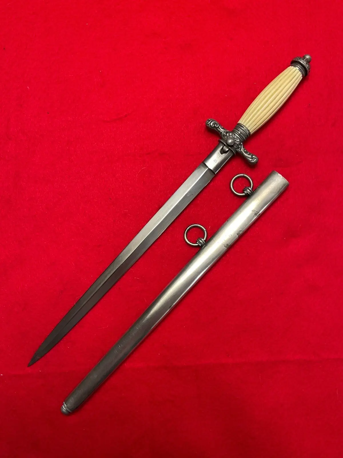 Antique Austria WW1 Navy Officer's Engraved Dagger - 3