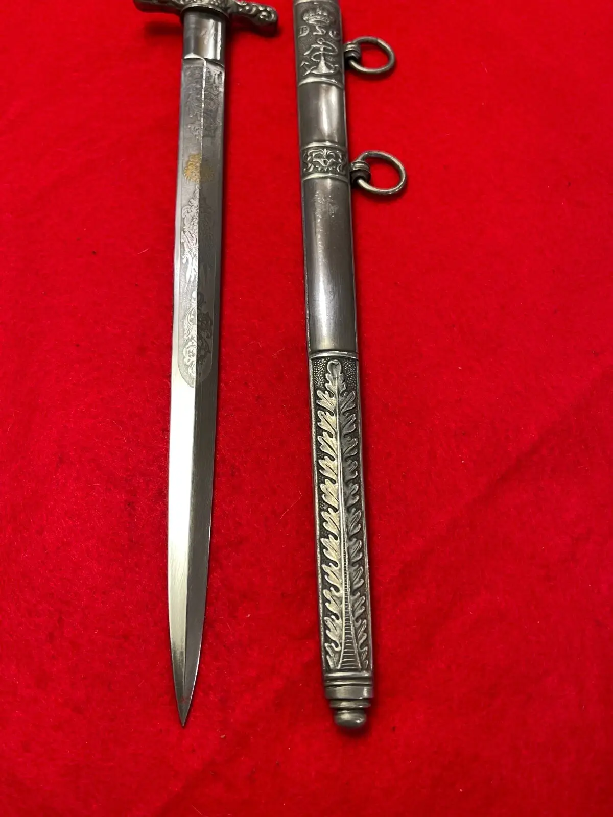 Antique Austria WW1 Navy Officer's Engraved Dagger - 5
