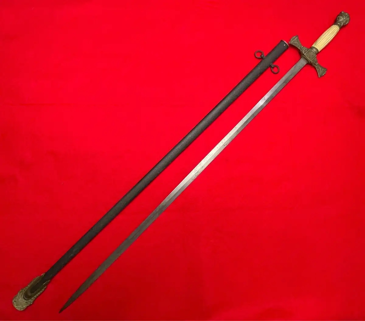 US 19th Century Masonic Knight Head Sword alternate view