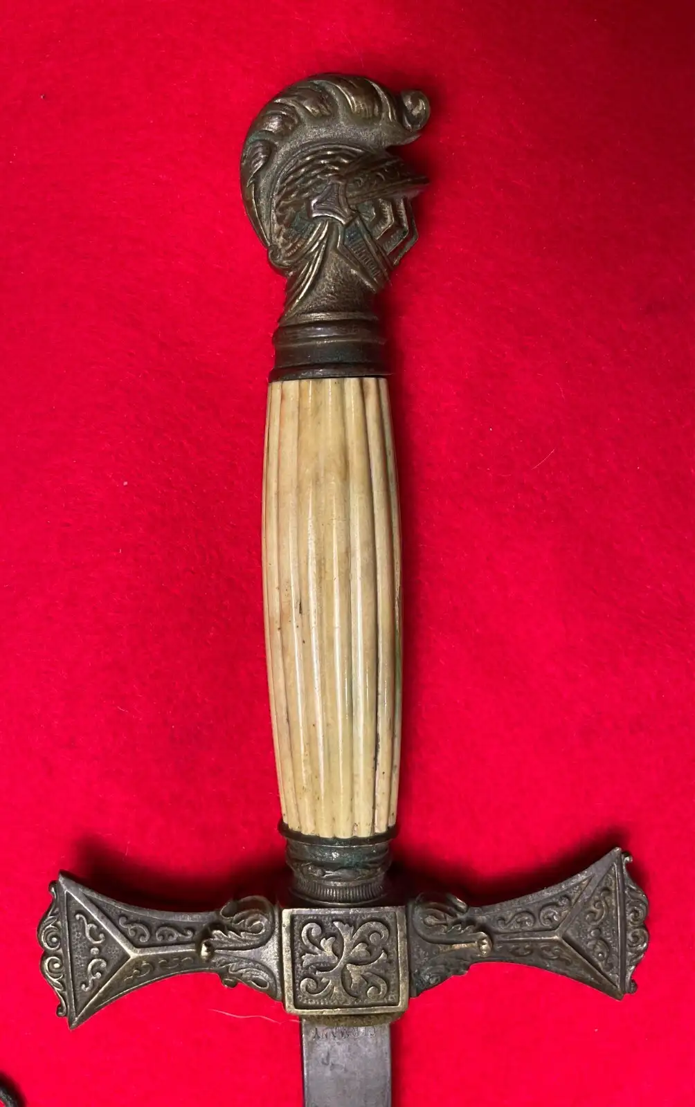 US 19th Century Masonic Knight Head Sword - View 9