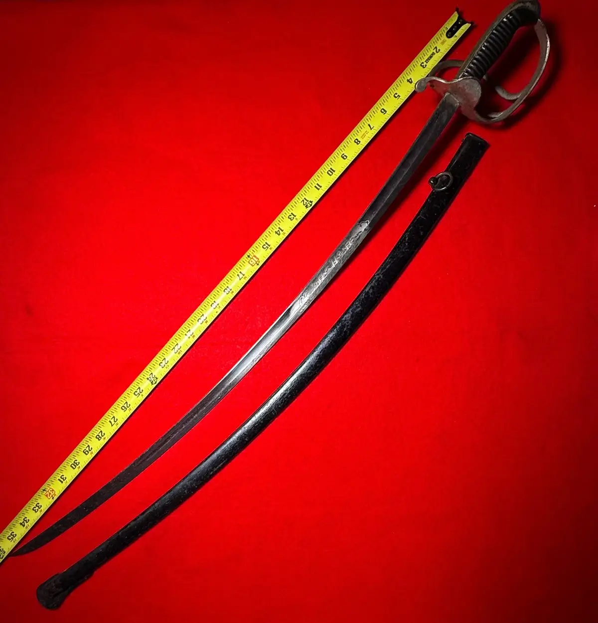 Antique Original WW1 German Bavarian Officer's Sword Engraved - 2