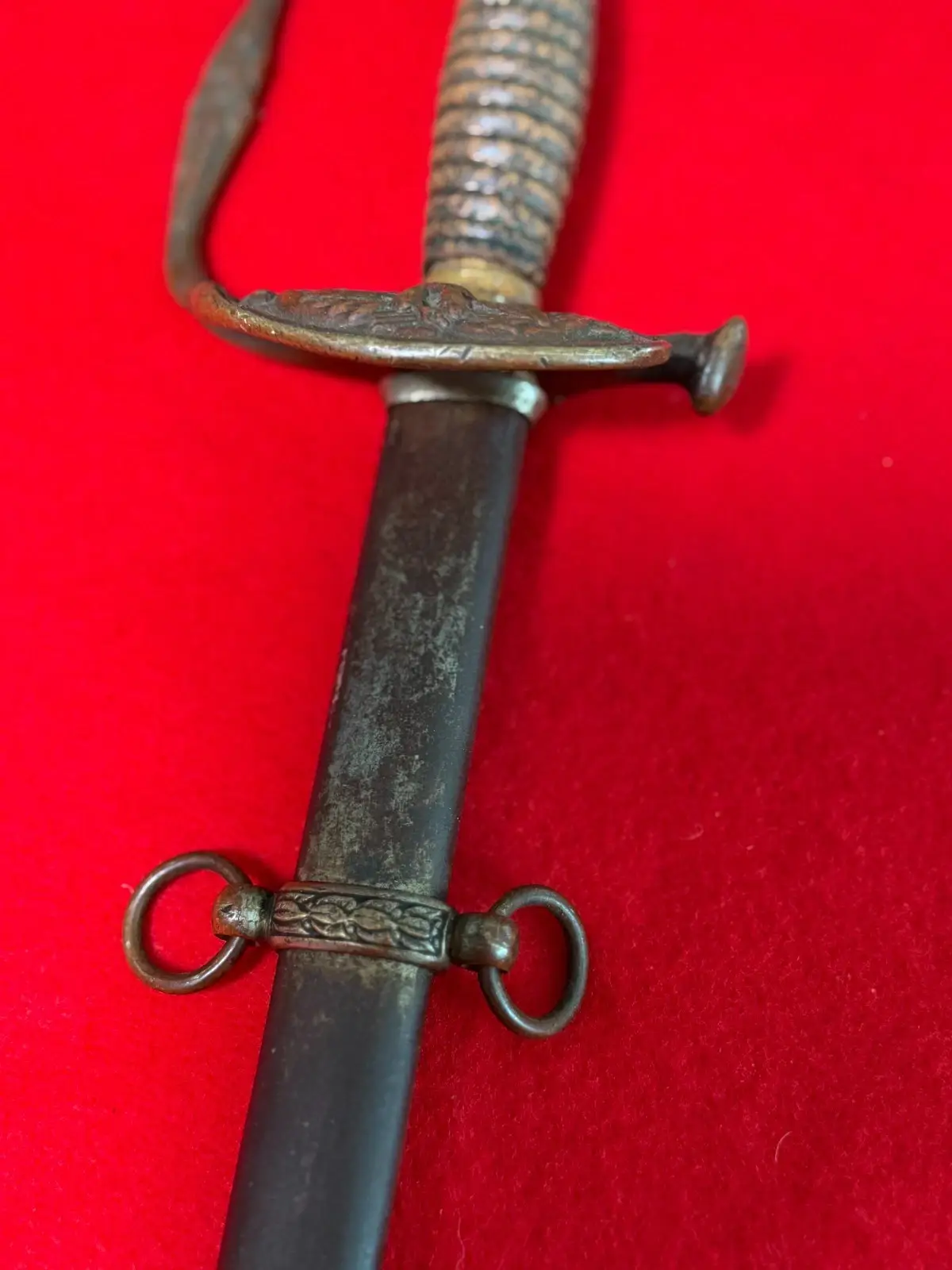 Antique Original Staff & Field Officer's Sword With Scabbard - 11