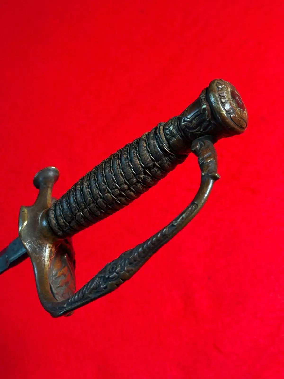 Antique Original Staff & Field Officer's Sword With Scabbard - 13