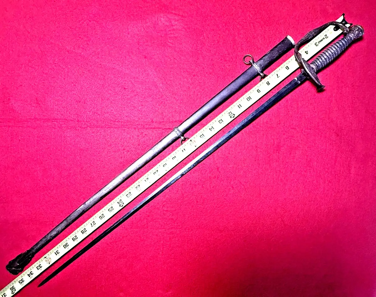 Antique Original Staff & Field Officer's Sword With Scabbard - 3