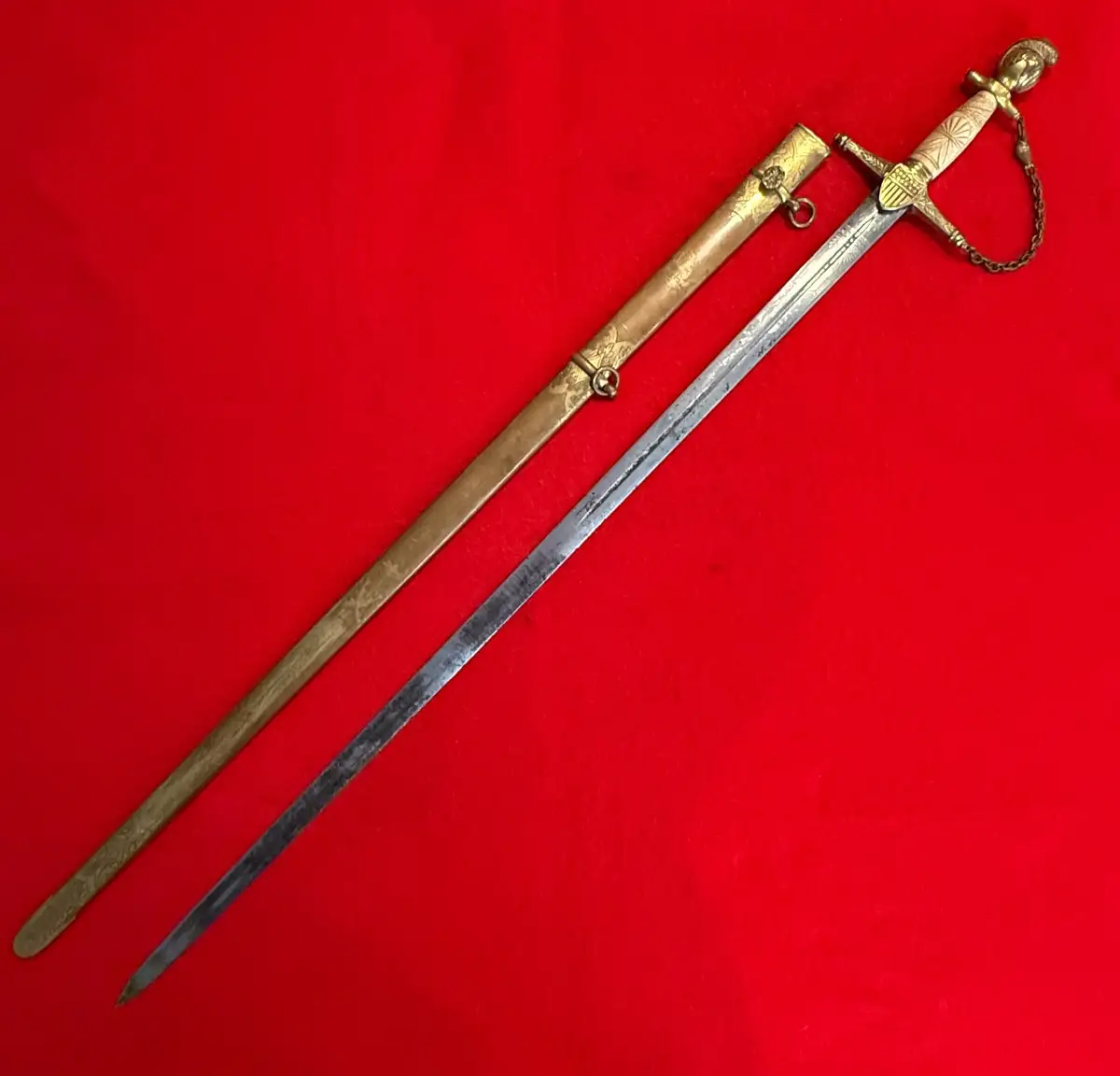 US Civil War M1850 Militia Officer Sword alternate view