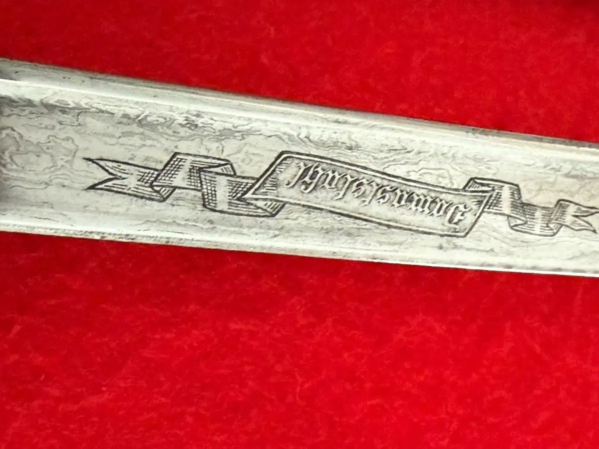 German WWI Damascus Navy Lion Head Sword - View 12