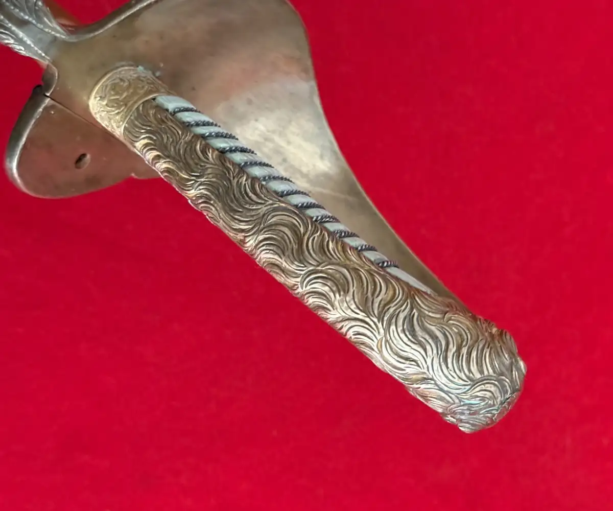 German WWI Damascus Navy Lion Head Sword - View 17