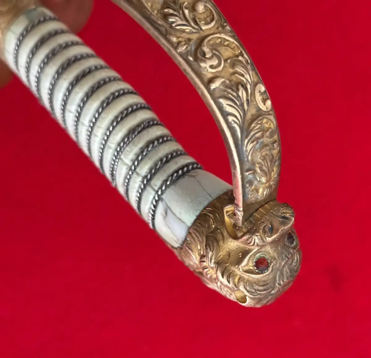 German WWI Damascus Navy Lion Head Sword - View 18