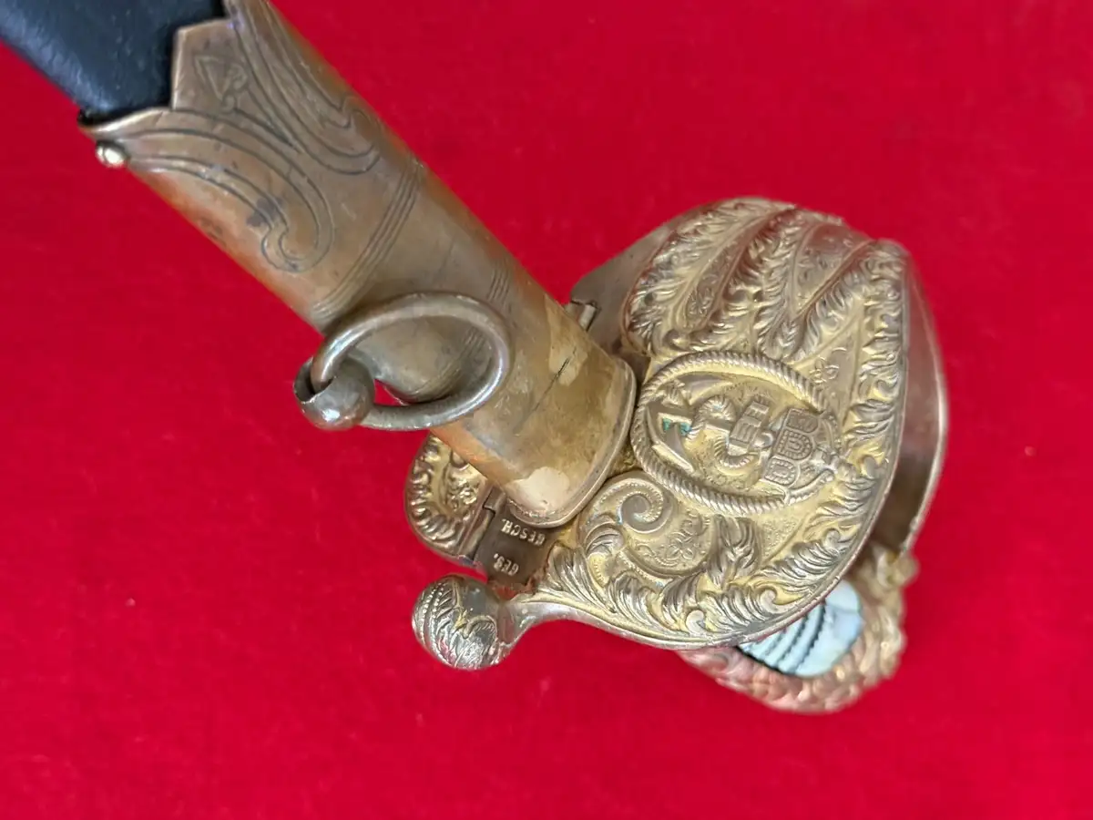 German WWI Damascus Navy Lion Head Sword - View 20
